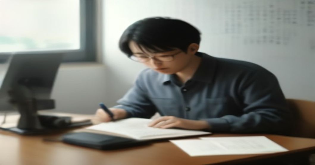 가스 안전관리자 시험을 준비하는 모습